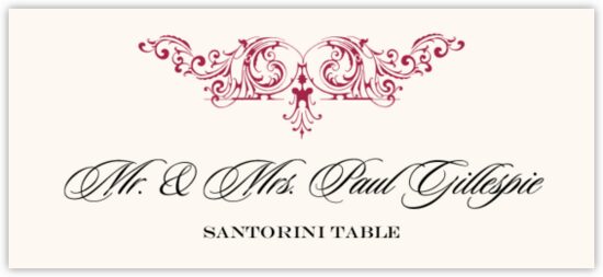Song Contemporary and Classic Place Cards