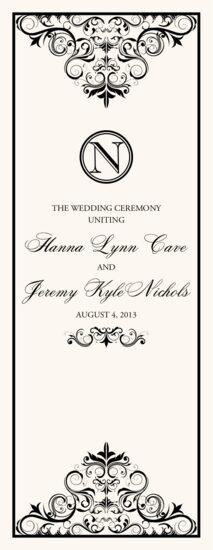 Spiral Swirl Top and Bottom Contemporary and Classic Wedding Programs