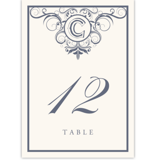 Spiral Swirl Top Contemporary and Classic Table Numbers