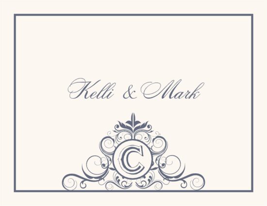 Spiral Swirl Bottom Contemporary and Classic Thank You Notes