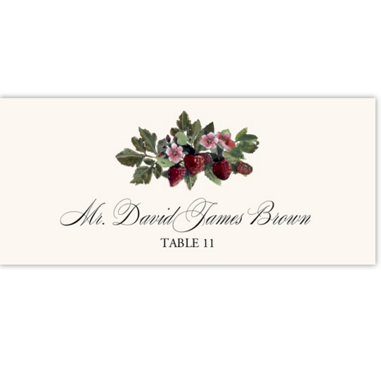 Strawberry Patch Fruit, Grapes and Vineyard Place Cards