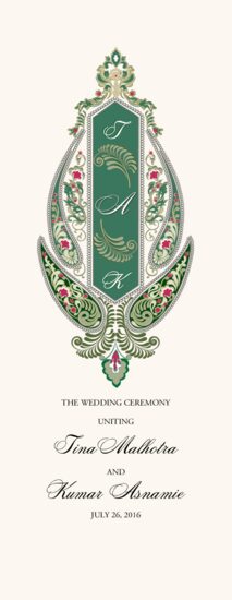 Taj Mahal Indian/Hindu Wedding Programs