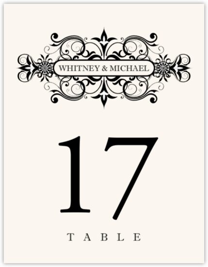 Time Machine Contemporary and Classic Table Numbers