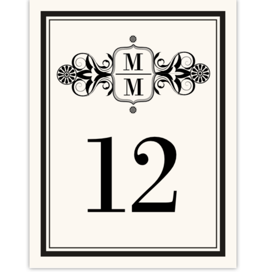 Time Traveler Contemporary and Classic Table Numbers