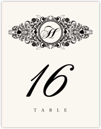 Tropical Storm Monogram Beach and Seashell Table Numbers
