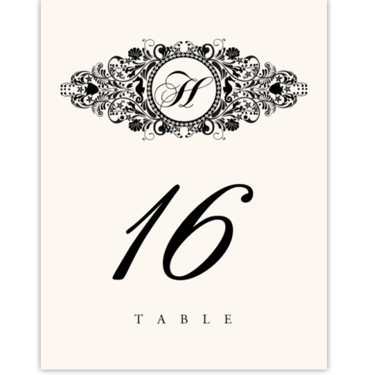 Tropical Storm Monogram Beach and Seashell Table Numbers