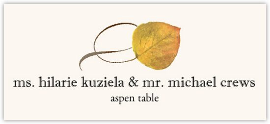 Aspen Twisty Leaf Autumn/Fall Leaves Place Cards