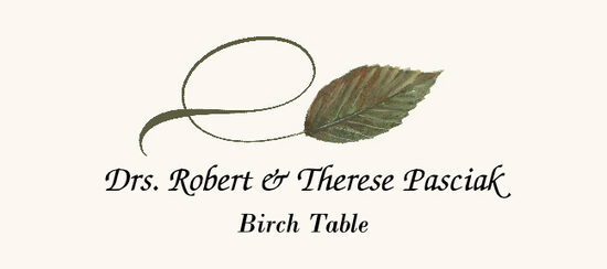 Birch Twisty Leaf Autumn/Fall Leaves Place Cards