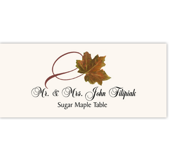 Sugar Maple Twisty Leaf Autumn/Fall Leaves Place Cards