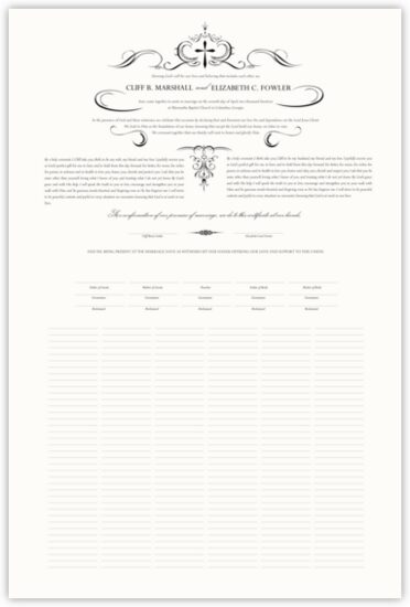 Victorian Classic Contemporary and Classic Wedding Certificates