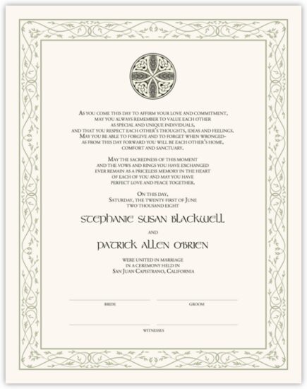 Celtic Cross 07 Celtic Wedding Certificates