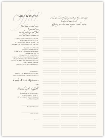 Justified Left Contemporary and Classic Wedding Certificates