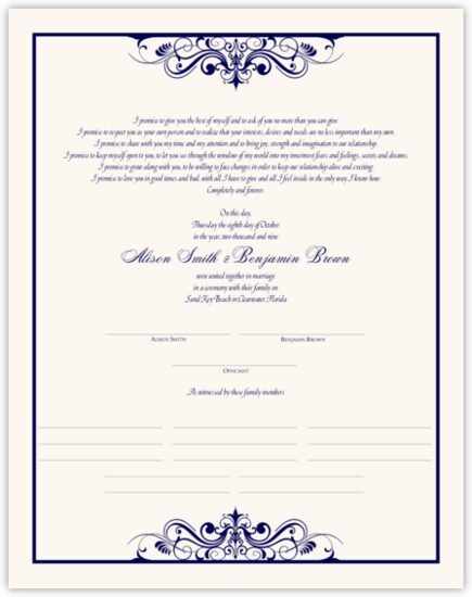 Ginger Breeze Vintage Top & Bottom Contemporary and Classic Wedding Certificates