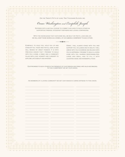 India Inspired Border Contemporary and Classic Wedding Certificates