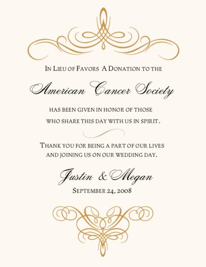 Flourish Monogram 02 Contemporary and Classic Donation Cards