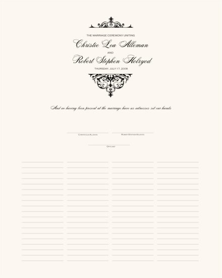 Abbey Cocktail 02 Contemporary and Classic Wedding Certificates