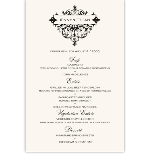 Abbey Cocktail Contemporary and Classic Menus