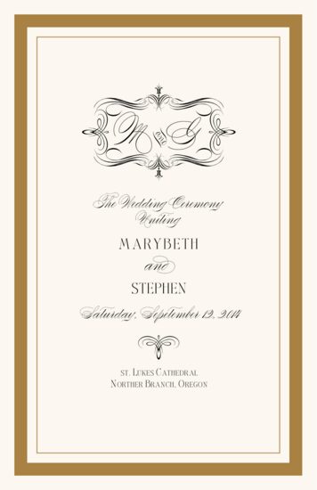 Compendium Monogram Contemporary and Classic Wedding Programs