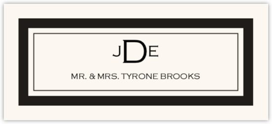 Copperplate Monogram Contemporary and Classic Place Cards