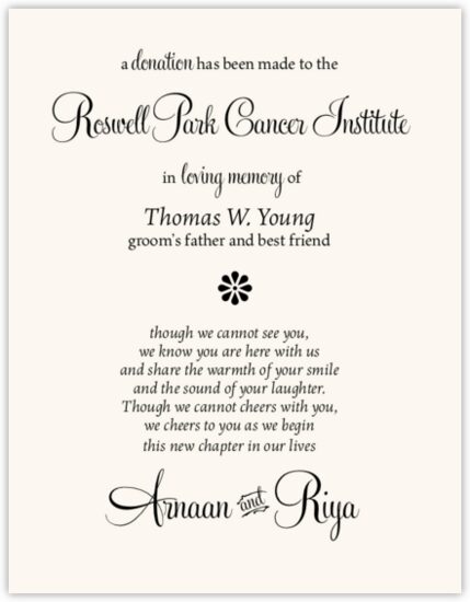 Feel Script Monogram Contemporary and Classic Donation Cards