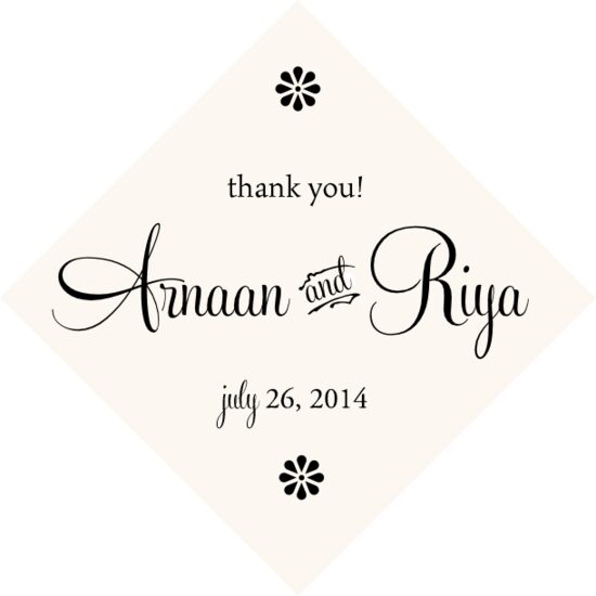 Feel Script Monogram Contemporary and Classic Favor Tags