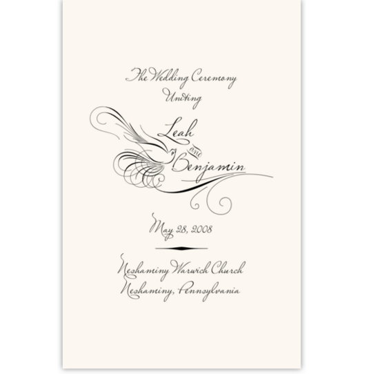 Miss LeGatees Correspondence Contemporary and Classic Wedding Programs