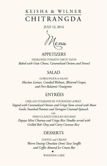 Garamond Monogram Contemporary and Classic Menus