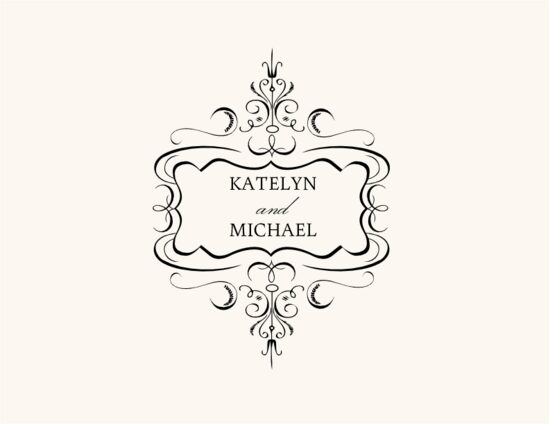 Monsieur Victorian Frame Contemporary and Classic Donation Cards