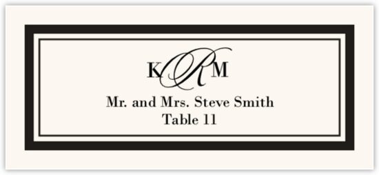 Sloop Monogram Contemporary and Classic Place Cards