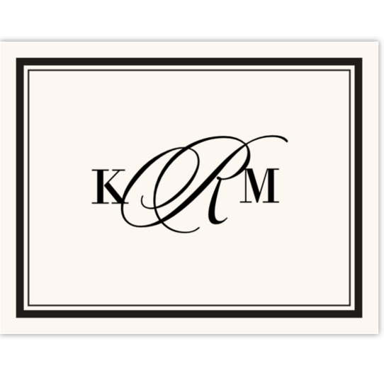 Sloop Monogram Contemporary and Classic Thank You Notes