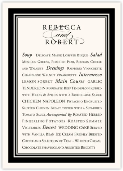 Something Old, Something New Contemporary and Classic Menus