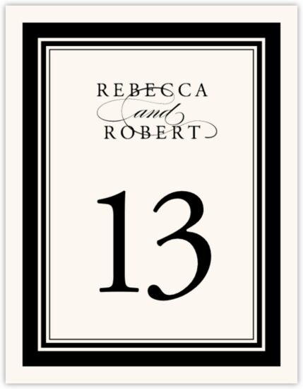 Something Old, Something New Contemporary and Classic Table Numbers