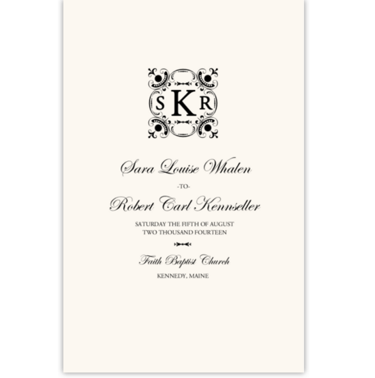 Your Highness Contemporary and Classic Wedding Programs