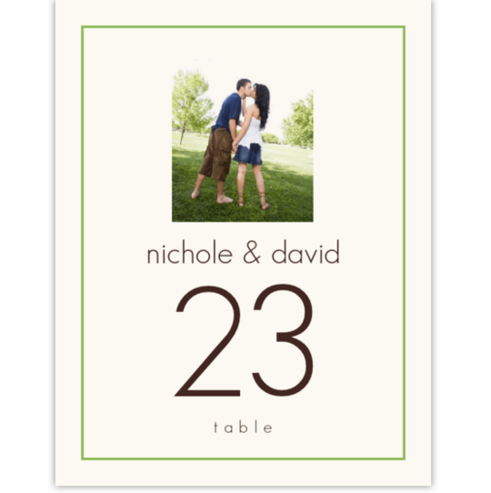 Springtime Fancy Photo Wedding Table Numbers