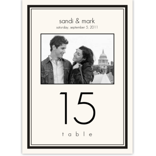 Understated Photo Wedding Table Numbers