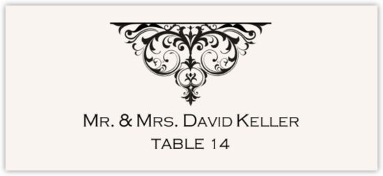 Abbey Cocktail Contemporary and Classic Place Cards