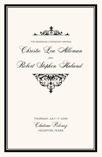 Abbey Cocktail Contemporary and Classic Wedding Programs