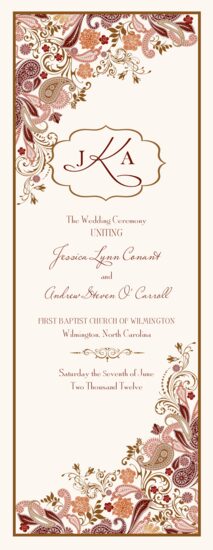 Paisley Garden Contemporary and Classic Wedding Programs