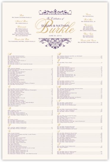 Emerson Vintage Monogram Contemporary and Classic Wedding Seating Charts