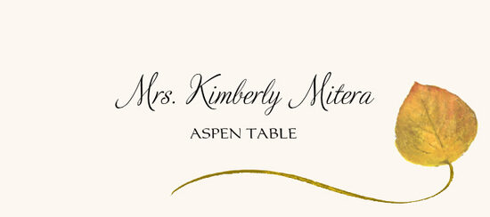 Aspen Wispy Leaf Autumn/Fall Leaves Place Cards