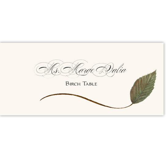 Birch Wispy Leaf Autumn/Fall Leaves Place Cards