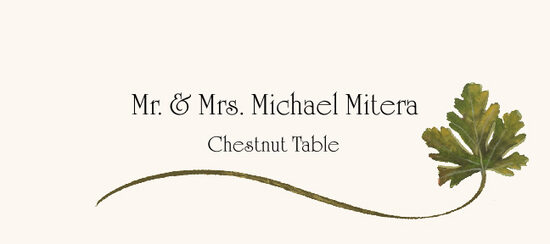 Chestnut Wispy Leaf Autumn/Fall Leaves Place Cards