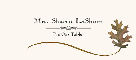 Pin Oak Wispy Leaf Autumn/Fall Leaves Place Cards