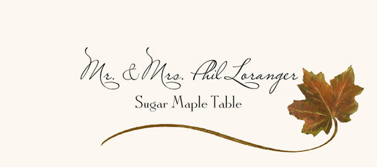 Sugar Maple Wispy Leaf Autumn/Fall Leaves Place Cards