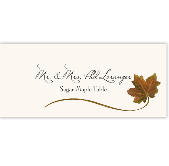 Sugar Maple Wispy Leaf Autumn/Fall Leaves Place Cards