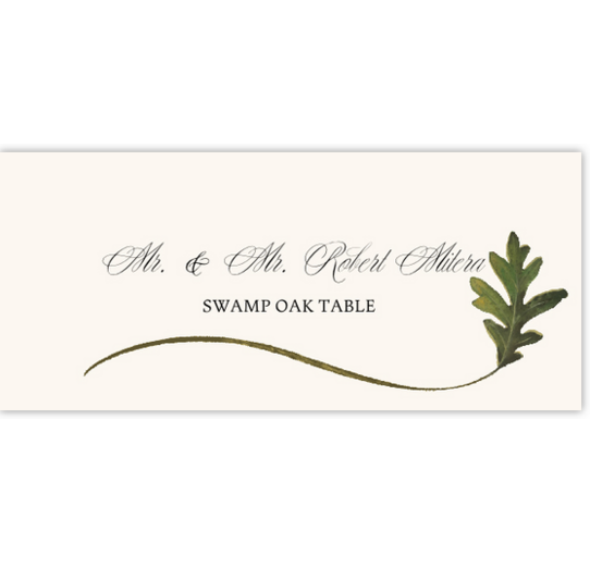 Swamp Oak Wispy Leaf Autumn/Fall Leaves Place Cards