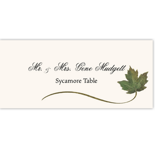 Sycamore Wispy Leaf Autumn/Fall Leaves Place Cards