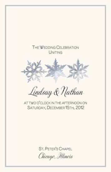 Snowflake Pattern Winter and Holiday Wedding Programs