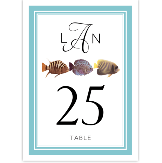 Tropical Fish Pattern Tropical, Freshwater and Saltwater Fish Table Numbers