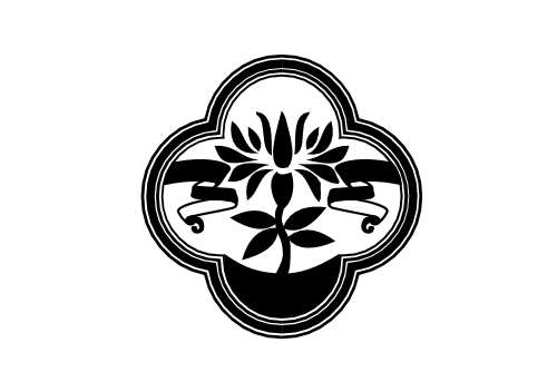 Cultural Illustrations Auspicious Symbol Badge - Lotus Artwork